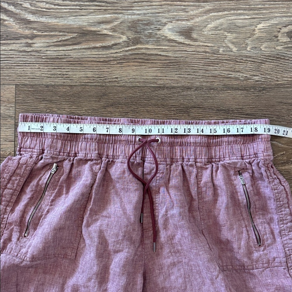 Athleta Cabo Linen Wide Leg High Waisted Cropped Pants Women's Plus Size 22 EUC - Picture 8 of 12